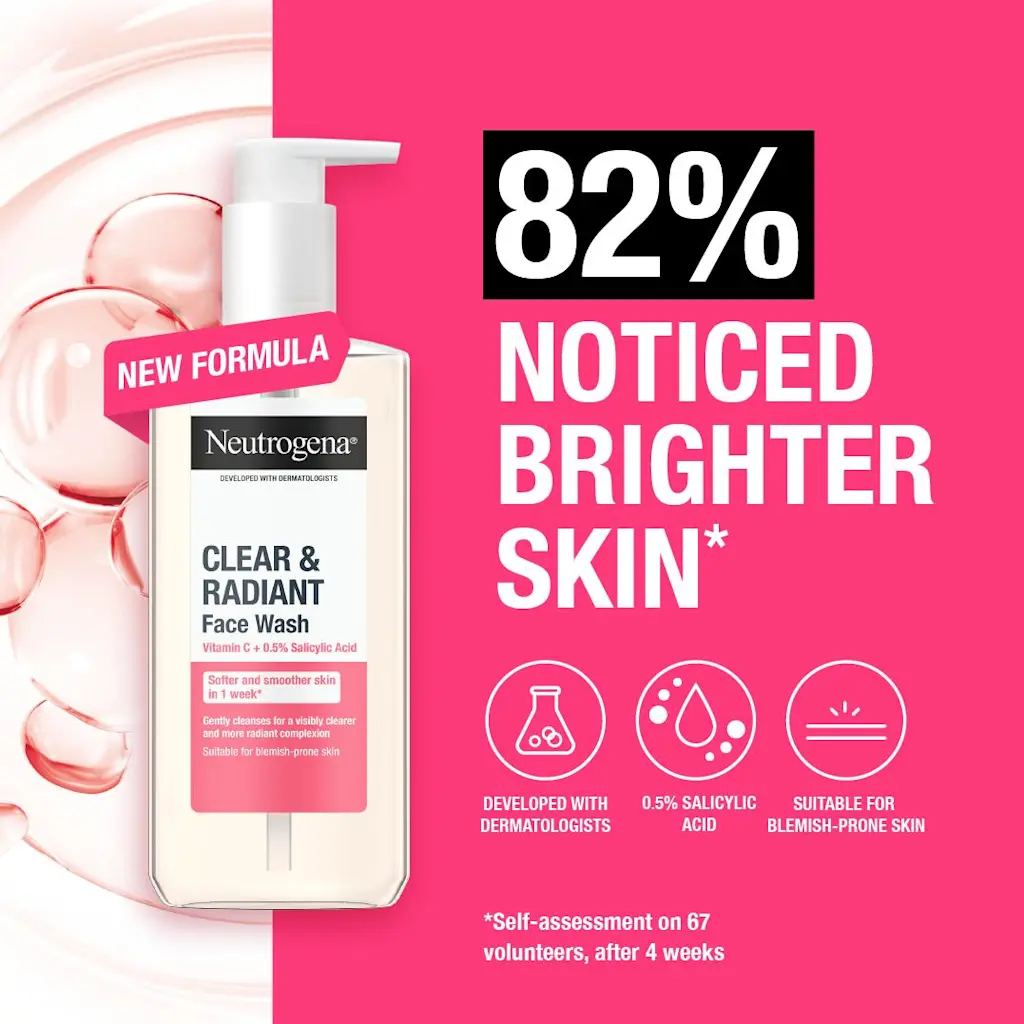 Neutrogena Clear & Radiant Face Wash (200ml)