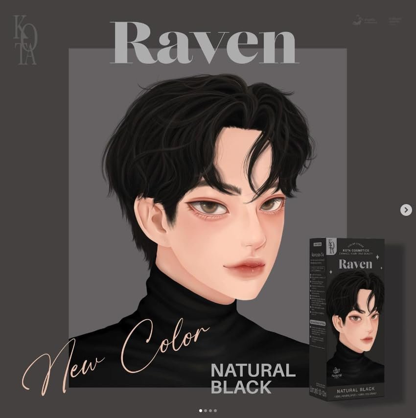 Kota Cosmetics Hair Color Cream Raven - Natural Black