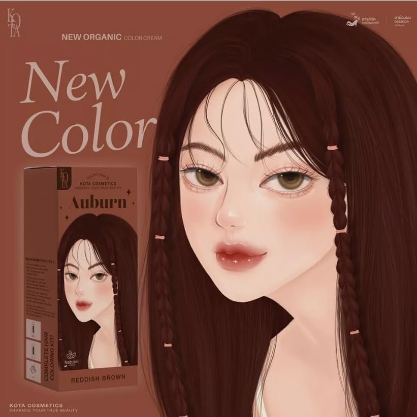 Kota Cosmetics Auburn Hair Color - Reddish Brown