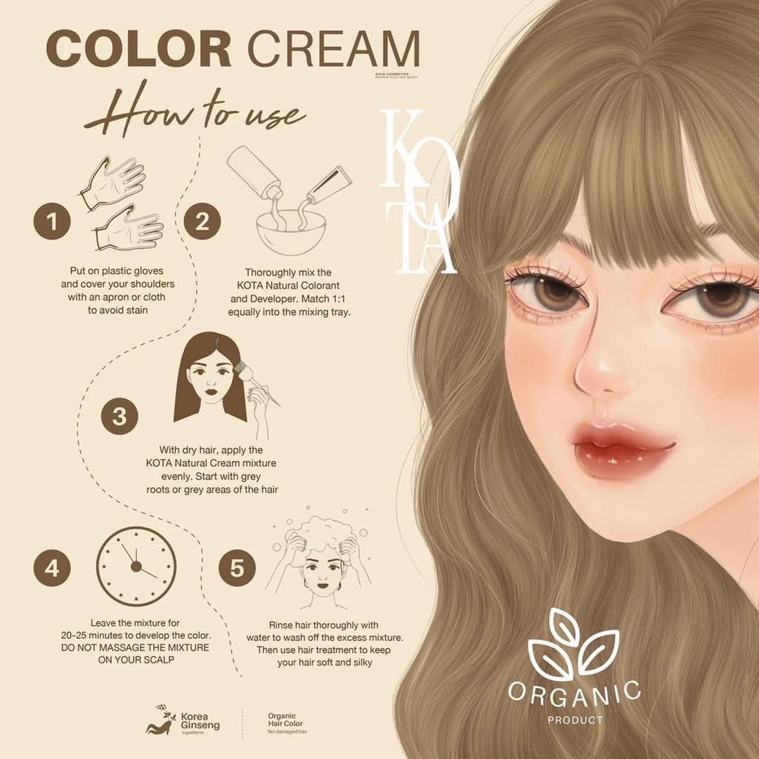 Kota Cosmetics Auburn Hair Color - Reddish Brown