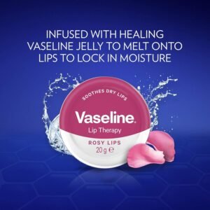 Vaseline Lip Therapy Rosy Lips with Rose & Almond Oil (20gm)