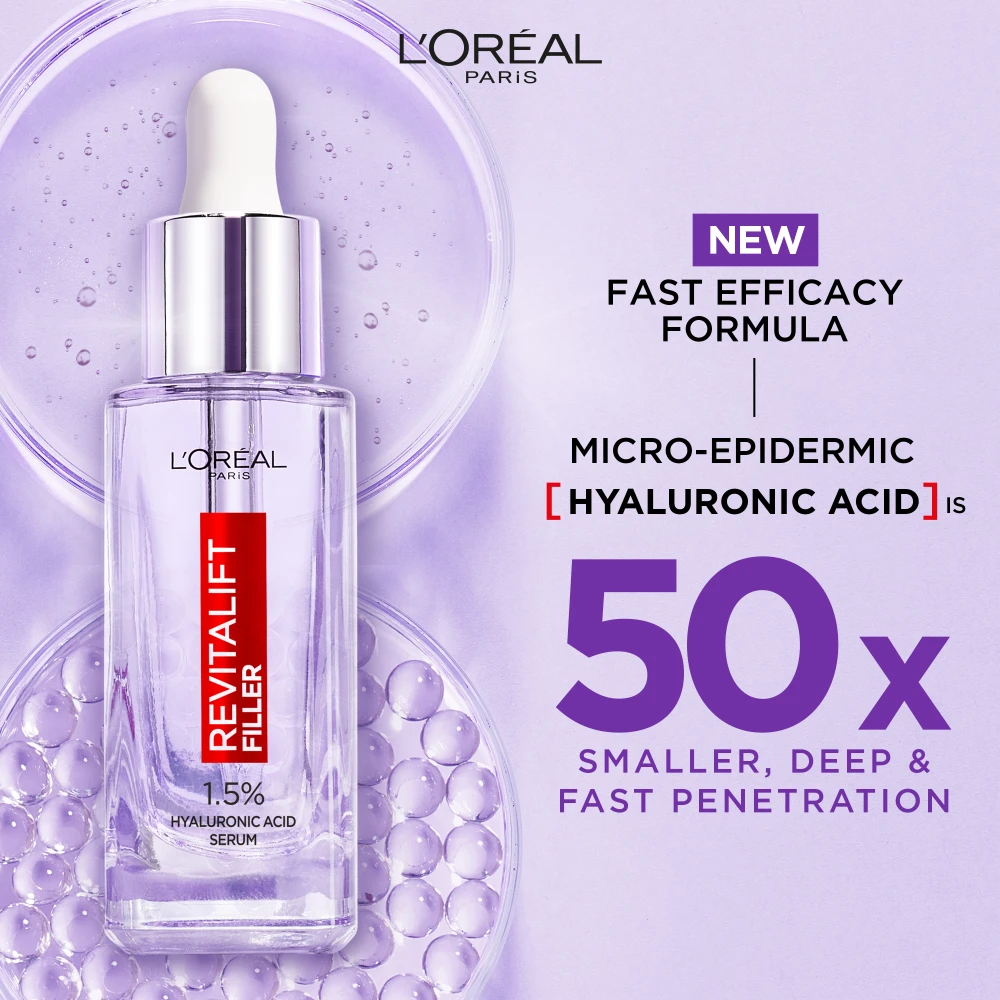 L'Oréal Paris Revitalift Filler 1.5% Hyaluronic Acid Anti-wrinkle Serum (30ml)