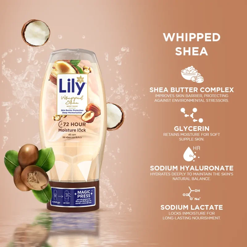 Lily Whipped Shea Body Wash (250ml)