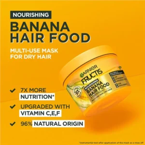 Garnier Ultimate Blends Hair Food Banana 3-in-1 Dry Hair Mask Treatment 400ml