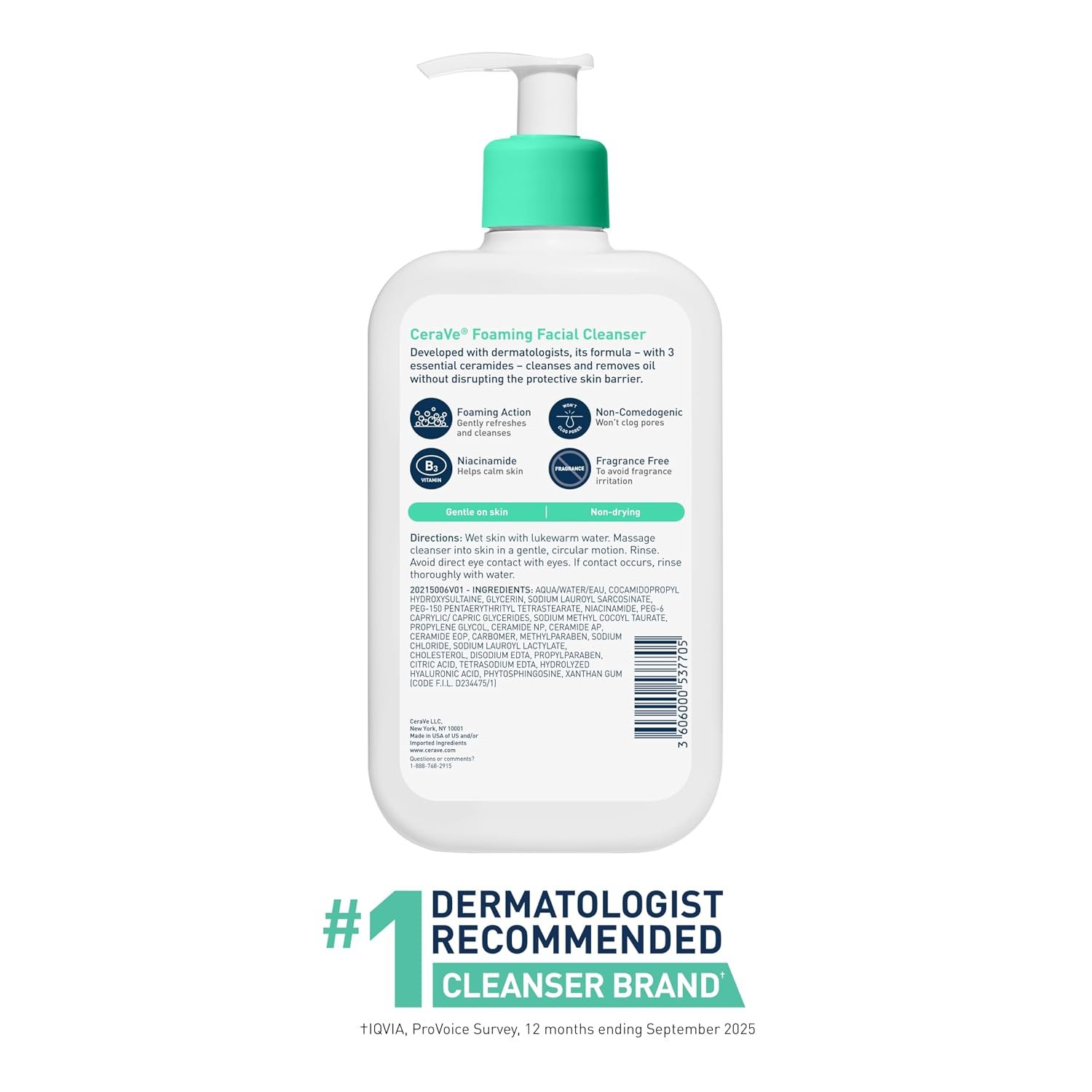CeraVe Foaming Cleanser For Normal to Oily Skin 236ml